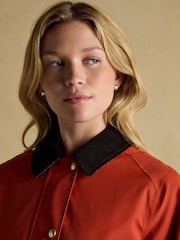 Joules Katherine Burnt Orange Waterproof Heritage Coat - Image 6 of 12