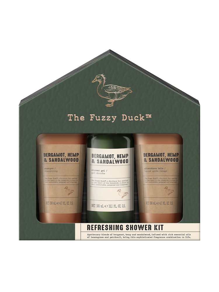 Baylis & Harding The Fuzzy Duck Bergamot, Hemp & Sandalwood Refreshing Shower Kit Gift Set - Image 1 of 5 Baylis & Harding The Fuzzy Duck Bergamot, Hemp & Sandalwood Refreshing Shower Kit Gift Set - Image 1 of 5
