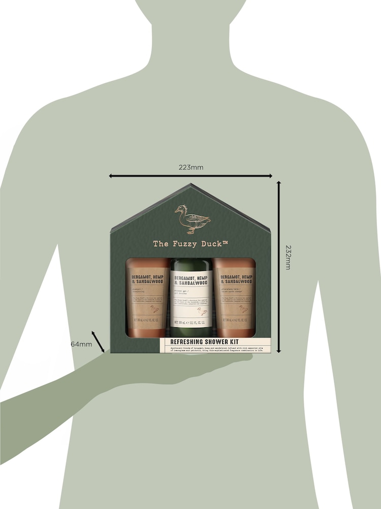 Baylis & Harding The Fuzzy Duck Bergamot, Hemp & Sandalwood Refreshing Shower Kit Gift Set - Image 5 of 5 Baylis & Harding The Fuzzy Duck Bergamot, Hemp & Sandalwood Refreshing Shower Kit Gift Set - Image 5 of 5