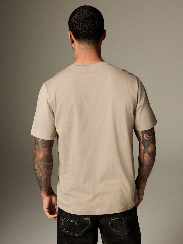 Нейтральний камінь - Стандартний крій - Essential круглий виріз Cotton футболки - Image 3 of 8