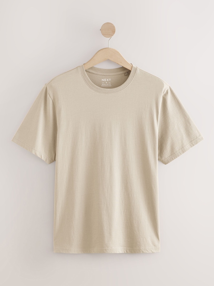 Нейтральний камінь - Стандартний крій - Essential круглий виріз Cotton футболки - Image 6 of 8