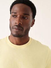 Yellow Regular Fit Essential Crew Neck Cotton T-Shirt - Image 2 of 7
