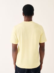 Yellow Regular Fit Essential Crew Neck Cotton T-Shirt - Image 3 of 7