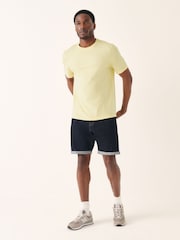 Yellow Regular Fit Essential Crew Neck Cotton T-Shirt - Image 4 of 7