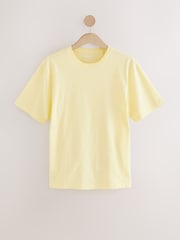 Yellow Regular Fit Essential Crew Neck Cotton T-Shirt - Image 5 of 7