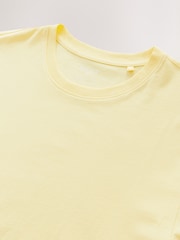 Yellow Regular Fit Essential Crew Neck Cotton T-Shirt - Image 6 of 7