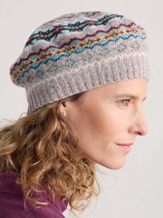 Seasalt Cornwall Blue/Pink Multi Lundy Bay Beret Hat - Image 2 of 3