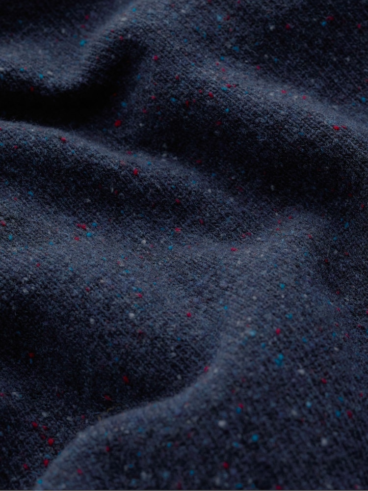 Seasalt Cornwall Blue Mens Reefpoint Quarter Zip Jumper - Image 5 of 5