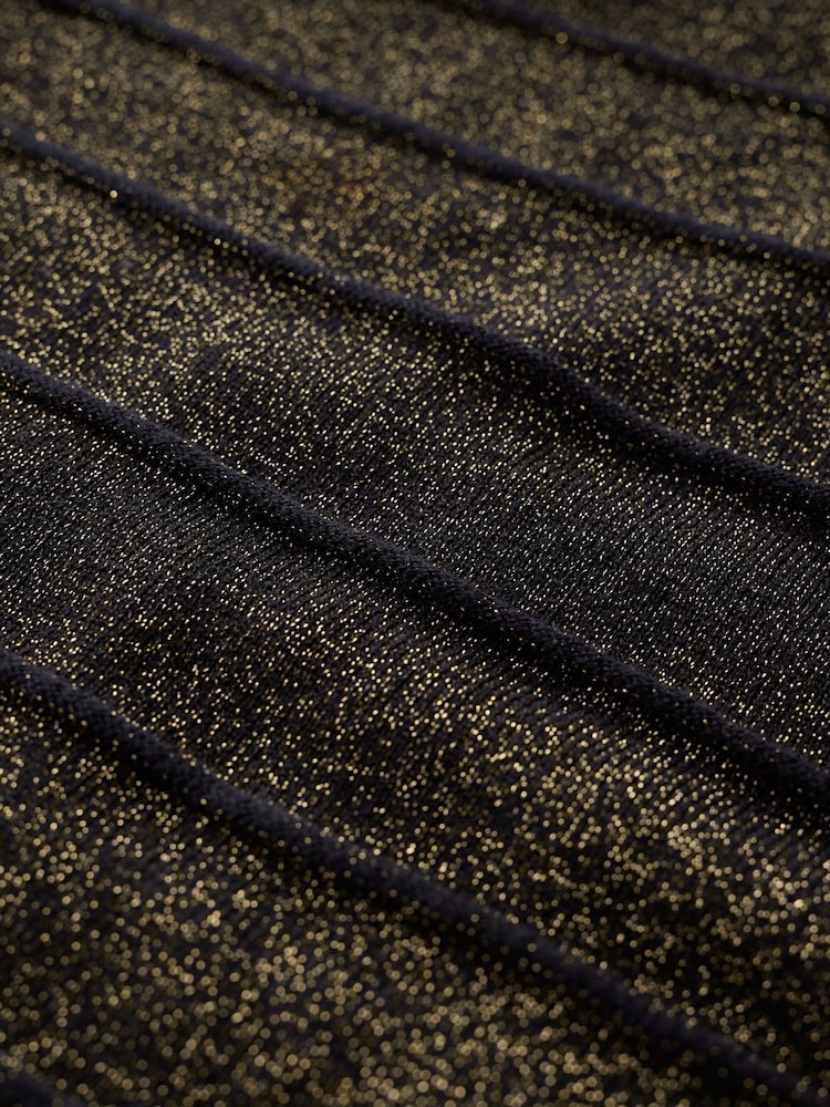 Seasalt Cornwall Black Glass Stem Sparkly Knitted Dress - Image 5 of 5