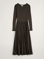 Seasalt Cornwall Black Petite Glass Stem Sparkly Knitted Dress - Image 4 of 5