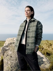 أسود - سترة من مزيج من الصوف بنقشة مربعات Beamwind من Seasalt Cornwall - صورة 3 من 7