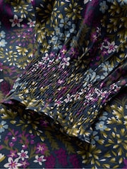 Seasalt Cornwall Black Last Leaf Printed Organic Cotton Top - Image 8 of 8