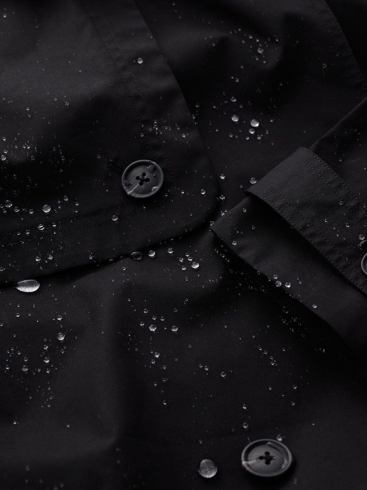 Seasalt Cornwall Black Tall Penweathers Waterproof Trench Coat - Image 5 of 5