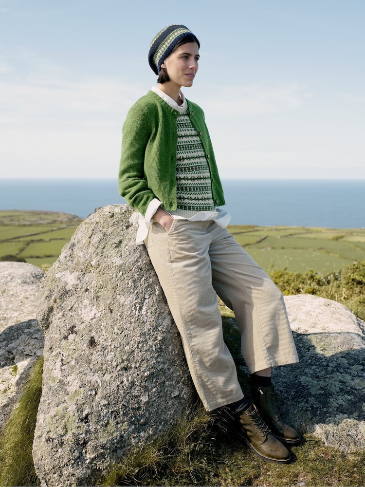 Seasalt Cornwall Green Lemon Porch Fairisle Pattern Knitted Vest - Image 2 of 9 Seasalt Cornwall Green Lemon Porch Fairisle Pattern Knitted Vest - Image 2 of 9
