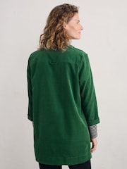 Seasalt Cornwall Green 100% Organic Cotton Lavethan Collared Corduroy Tunic - Image 2 of 5