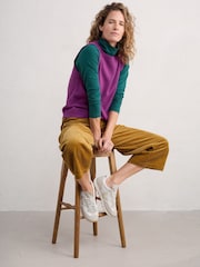 Seasalt Cornwall Purple East View Knitted Vest - Image 3 of 5