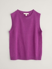 Seasalt Cornwall Purple East View Knitted Vest - Image 4 of 5
