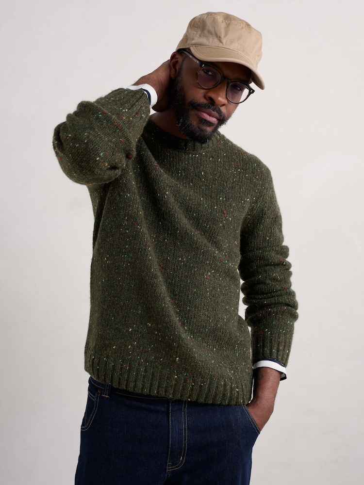 Seasalt Cornwall Green Mens Bizen Jumper - Image 1 of 5 Seasalt Cornwall Green Mens Bizen Jumper - Image 1 of 5