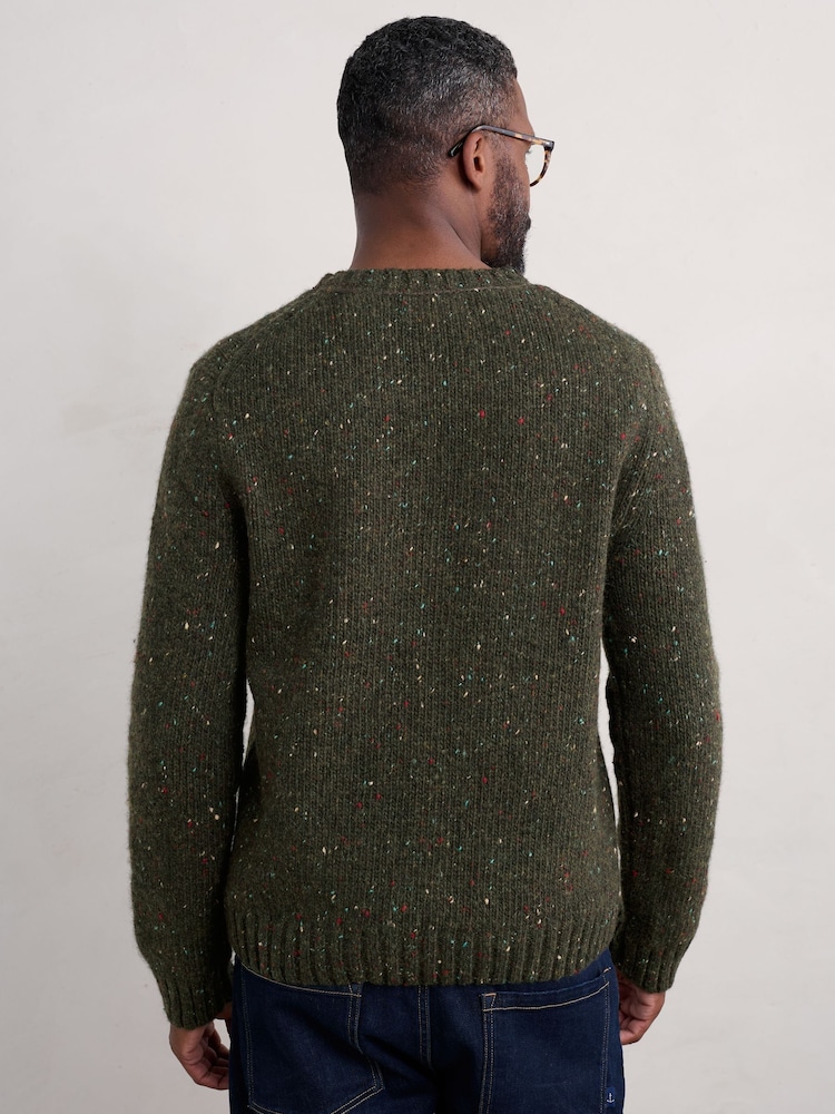 Seasalt Cornwall Green Mens Bizen Jumper - Image 2 of 5 Seasalt Cornwall Green Mens Bizen Jumper - Image 2 of 5