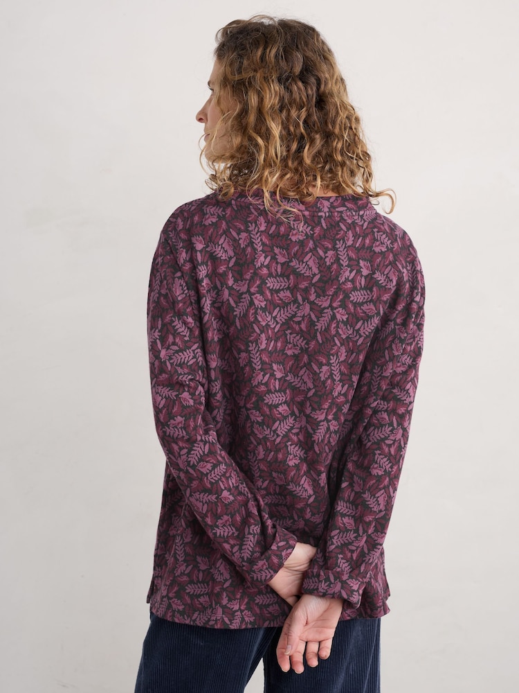 Seasalt Cornwall Purple Field Glass Sweatshirt Top - Image 2 of 5 Seasalt Cornwall Purple Field Glass Sweatshirt Top - Image 2 of 5