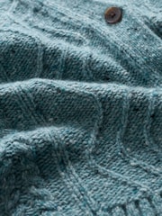 Seasalt Cornwall Blue Pendouer V-Neck Button Up Knitted Vest - Image 5 of 5