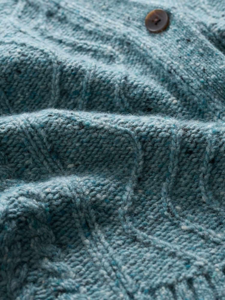 Seasalt Cornwall Blue Pendouer V-Neck Button Up Knitted Vest - Image 5 of 5