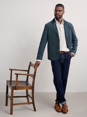 Seasalt Cornwall Deep Teal Mens Plantsman Cord Blazer - Image 3 of 5