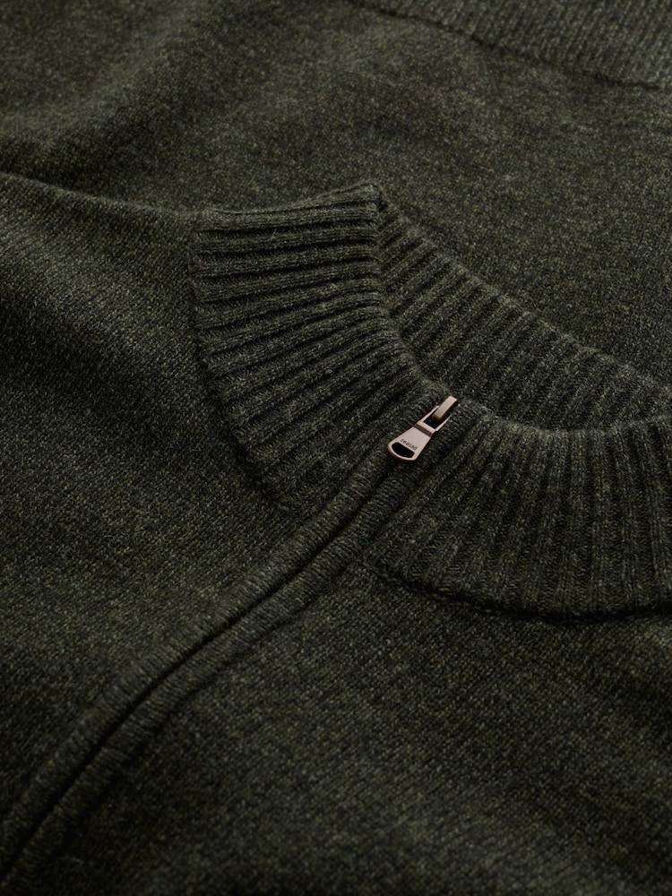 Seasalt Cornwall Green Mens Reefpoint Quarter Zip Jumper - Image 5 of 5 Seasalt Cornwall Green Mens Reefpoint Quarter Zip Jumper - Image 5 of 5