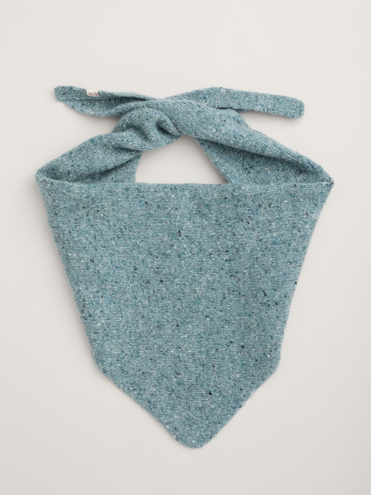 Seasalt Cornwall Blue Wild Bilberry Knitted Triangle Scarf - Image 1 of 5