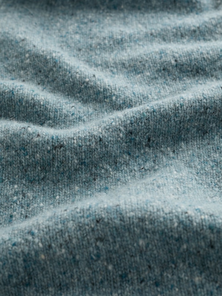 Seasalt Cornwall Blue Wild Bilberry Knitted Triangle Scarf - Image 5 of 5