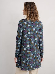 Seasalt Cornwall Woodblock Bloom Dusky Jade Wreathe Jersey Tunic - Image 2 of 5