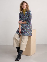 Seasalt Cornwall Woodblock Bloom Dusky Jade Wreathe Jersey Tunic - Image 3 of 5