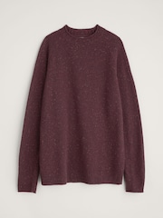 Seasalt Cornwall Purple Mens Fitcher Knitted Jumper - Image 4 of 5