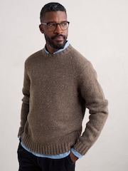 Seasalt Cornwall Brown Mens Bizen Jumper - Image 1 of 5
