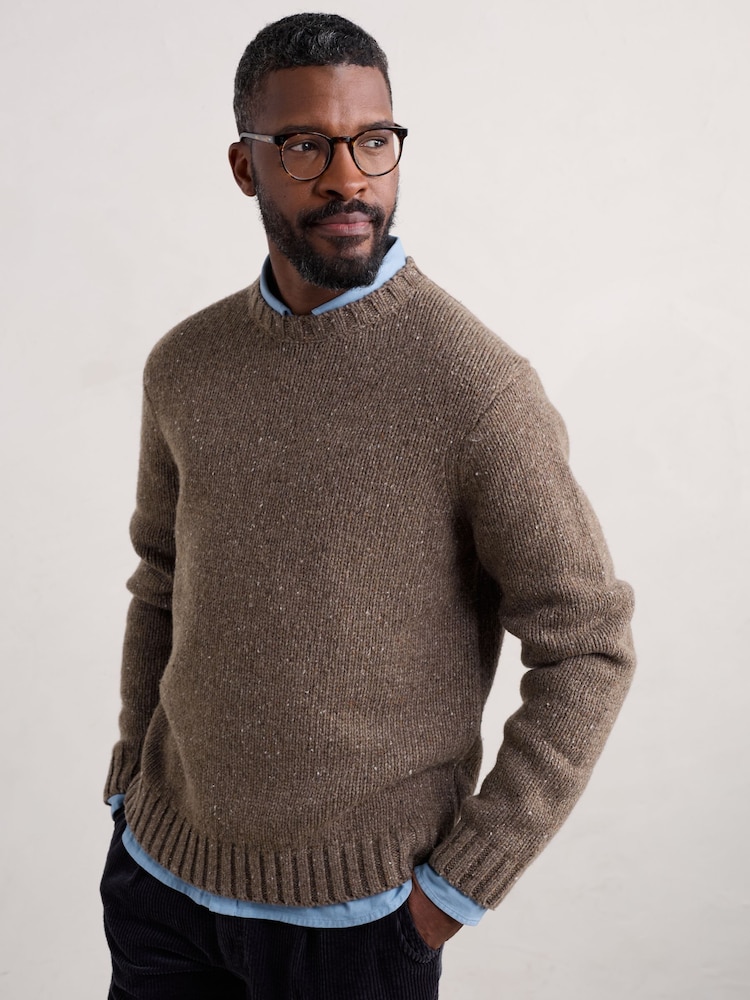 Seasalt Cornwall Brown Mens Bizen Jumper - Image 1 of 5