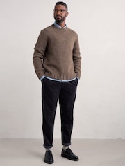 Seasalt Cornwall Brown Mens Bizen Jumper - Image 3 of 5