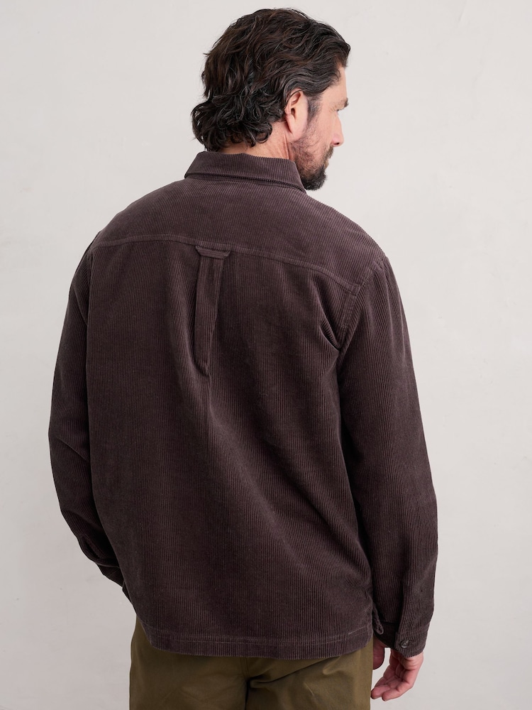 Seasalt Cornwall Brown Mens 100% Organic Cotton Arrowhead Shirt - Image 2 of 5