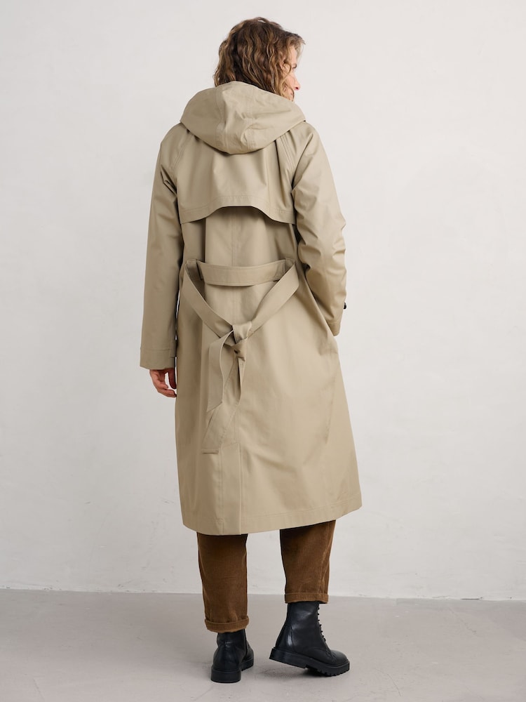 Seasalt Cornwall Penweathers Waterproof Trench 100% Cotton Coat - Imagen 2 de 8