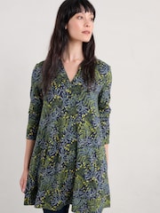 Seasalt Cornwall Pressed Fern Maritime Wreathe Jersey Tunic - Image 1 of 5