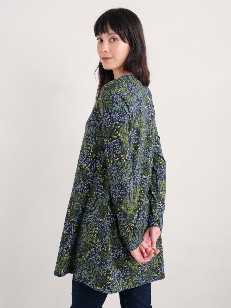 Seasalt Cornwall Pressed Fern Maritime Wreathe Jersey Tunic - Image 2 of 5