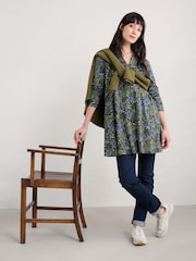 Seasalt Cornwall Pressed Fern Maritime Wreathe Jersey Tunic - Image 3 of 5