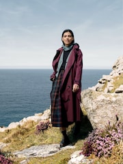 Seasalt Cornwall Purple Penweathers Waterproof Trench 100% Cotton Coat - Image 1 of 10