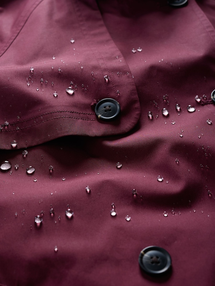 Seasalt Cornwall Purple Penweathers Waterproof Trench 100% Cotton Coat - Image 10 of 10