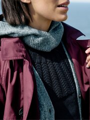 Seasalt Cornwall Purple Penweathers Waterproof Trench 100% Cotton Coat - Image 2 of 10