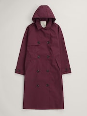Seasalt Cornwall Purple Penweathers Waterproof Trench 100% Cotton Coat - Image 9 of 10