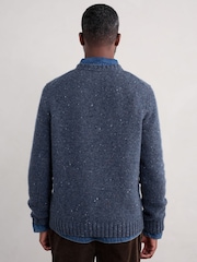 Seasalt Cornwall Blue Mens Bizen Jumper - Image 2 of 5