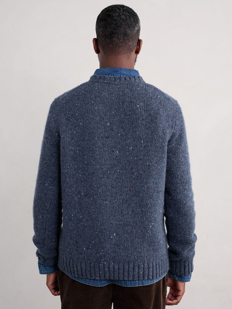 Seasalt Cornwall Blue Mens Bizen Jumper - Image 2 of 5 Seasalt Cornwall Blue Mens Bizen Jumper - Image 2 of 5