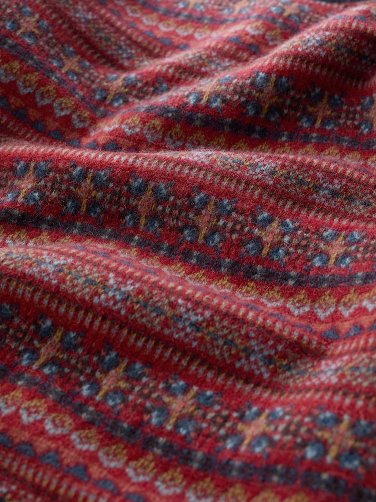 Seasalt Cornwall Red Mens Halyard Fairisle Pattern Jumper - Image 5 of 5 Seasalt Cornwall Red Mens Halyard Fairisle Pattern Jumper - Image 5 of 5