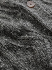 Seasalt Cornwall Grey Pendouer V-Neck Button Up Knitted Vest - Image 5 of 5