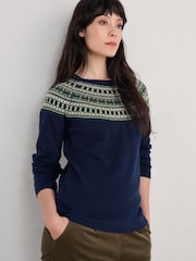 Seasalt Cornwall Blue Bucks Horn Jumper - Image 1 of 5